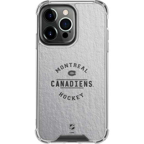 NHL Montreal Canadiens Black Text iPhone 16 Pro Clear Case